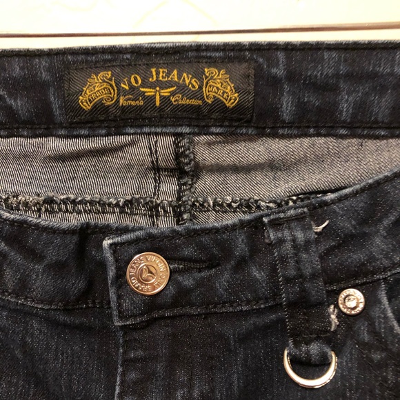 Virgin only studded zip embellished  jeans size 9 - Picture 6 of 8